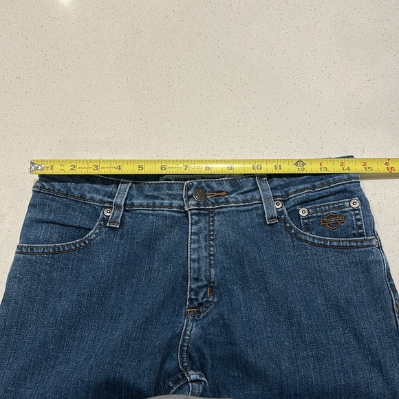 Harley Davidson Dark Wash Boot Cut Jeans Size 6P - Picture 4 of 14